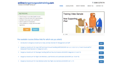 Desktop Screenshot of onlinedangerousgoodstraining.com