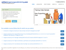 Tablet Screenshot of onlinedangerousgoodstraining.com